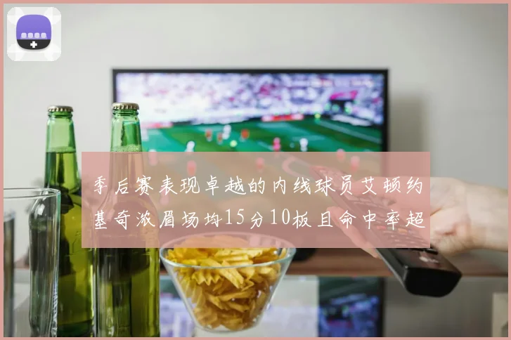 季后赛表现卓越的内线球员艾顿约基奇浓眉场均15分10板且命中率超60